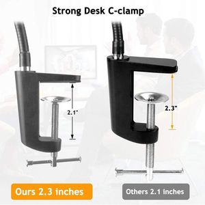 Soporte de abrazadera de cámara KAMPHO, soporte de cámara web <span class=keywords><strong>Logitech</strong></span> flexible, soporte de cuello de cisne para cámara web Brio 4K <span class=keywords><strong>C925e</strong></span> con mordaza de escritorio - Product Image 6
