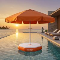 Sombrilla Inflable de Lujo para Piscina o Lago, sin Contrapeso, para Protección en Resorts y Villas, con Plataforma, de Grado Marino
