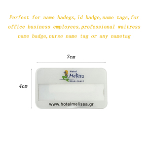 Conception personnalisée en usine Nom de l'entreprise Badge acrylique durable insérable Film antioxydant transparent avec goupille de sécurité ou aimant - Product Image 5
