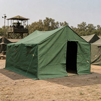 Tente murale en toile robuste imperméable 3x4m pour 8-12 personnes, idéale pour événements extérieurs, safari, glamping, avec conception à anneaux d'ancrage résistants au vent