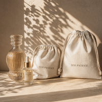 Sacs en lin à cordon personnalisés, petits, réutilisables, pour cosmétiques, parfums, emballages cadeaux