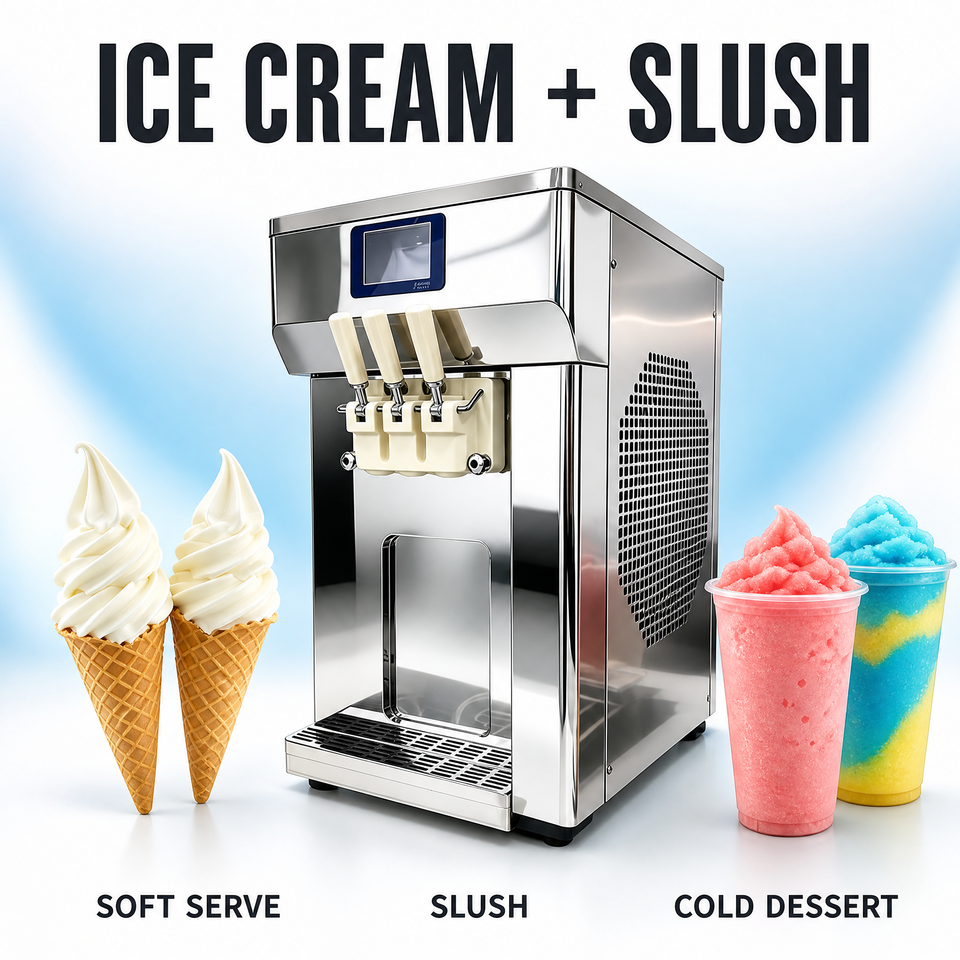 Commercial Soft Serve Ice Cream Machine 110V 220V Soft Ice Cream Maker ...