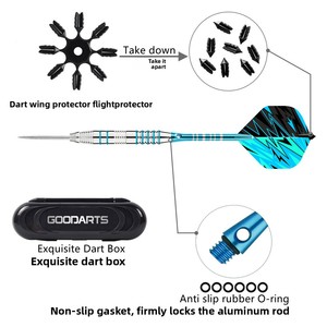 Kit <span class=keywords><strong>de</strong></span> fléchettes magnétiques professionnelles à pointe dure, corps en tungstène durable, fléchettes en 3 parties pour les jeux en salle, la compétition, l'entraînement, pour adultes - Product Image 2