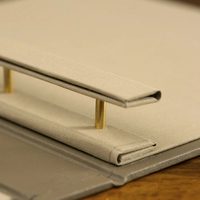 Carpeta de anillas de tapa dura Premium, carpeta de documentos A4, organizador de archivos de oficina, estuche de cartera de negocios con almacenamiento de anillos de Metal