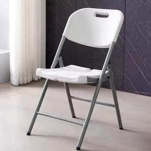 Kursi taman luar ruangan ringan, grosir acara pesta sewa dapat dilipat portabel HDPE kursi lipat plastik putih - Product Image 4