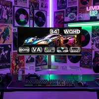 Moniteur incurvé pour simulateur de course 34 pouces 180 Hz, écran de jeu ultra-large, taux de rafraîchissement élevé pour configuration PC