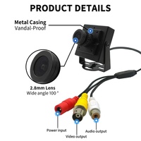 Caméra de sécurité micro carrée 1080P 36*36mm, objectif grand angle 2.8mm, micro caméra CCTV AHD 1/2.8" CMOS, caméra analogique de sécurité pour utilisation dans les distributeurs automatiques de billets/kiosques