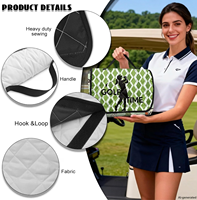 Housses de siège universelles personnalisées pour voiturette de golf avec poches avant, serviette pliable, couverture de pique-nique, accessoires pour voiturette de golf