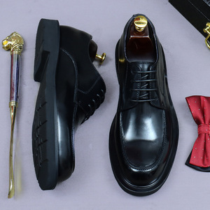 Zapatos Oxford Derby de cuero hechos a mano, de tres piezas, estilo británico, formales para negocios, zapatos de boda para novio. - Product Image 2