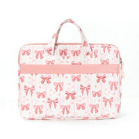 Nueva Bolsa de Transporte para Computadora Portátil, Resistente al Agua, de Pana Estampada, con Cierre, Práctica Funda Protectora para Laptop