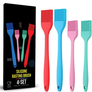 Hugebirds Brosse à huile en silicone réutilisable, brosse à badigeonner en silicone, brosse à griller en silicone résistante à la chaleur - Product Image 6