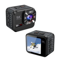 Caméra d'action HD avec connexion Wi-Fi, Viran, résistante aux chocs, pour le cyclisme en plein air, anti-vibrations, EIS, étanche, caméra vidéo miniature 5K, V8