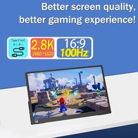 Monitor Portátil con Pantalla Táctil de 15.6 Pulgadas, 2880x1620, 100Hz, Tiempo de Respuesta de 7ms, Extensor de Pantalla para Portátil con Soporte Ajustable de 45 Grados