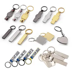 व्यक्तिगत स्मृति चिन्ह कस्टम लोगो शिल्प उपहार रिक्त धातु Keychains