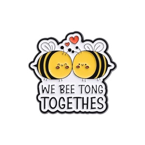 Wholesale Enamel <b>Pin</b> Cartoon Animal Honeybee Lapel <b>Badge</b> Metal Bee Brooches Jewelry <b>Pin</b> for Backpack Clothes - Product Image 3