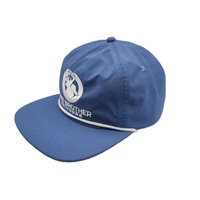 Custom 5 Panel Ongestructureerde Nylon Snapback Met Touw Aan De Voorkant