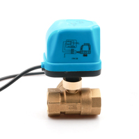 Vanne à boisseau sphérique électrique en laiton, trois fils, double commande, double sens, port 3/4'', joint PTFE, haute température, eau, OEM, climatisation