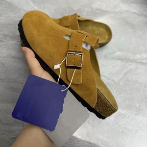 Chaussures <span class=keywords><strong>orthopédiques</strong></span> à bride de talon pour hommes et femmes, doublure en cuir de vachette, cuir véritable, alternative aux Birkenstock, sabots souples, <span class=keywords><strong>mules</strong></span>, usine OEM - Product Image 4