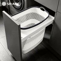 Panier à linge coulissant SH-ABC pour armoire, bac de rangement intégré pour vêtements sales, autres accessoires de mobilier