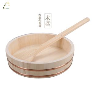 Récipient de mélange de <span class=keywords><strong>Sushi</strong></span> en bois avec couvercle outils de <span class=keywords><strong>Sushi</strong></span> cuisson en bois aliments bacs à riz durable - Product Image 5