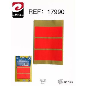 Fluorescent Self Adhesive Labels Red 5 Pcs Pack For Packaging Marking - Product Image 3