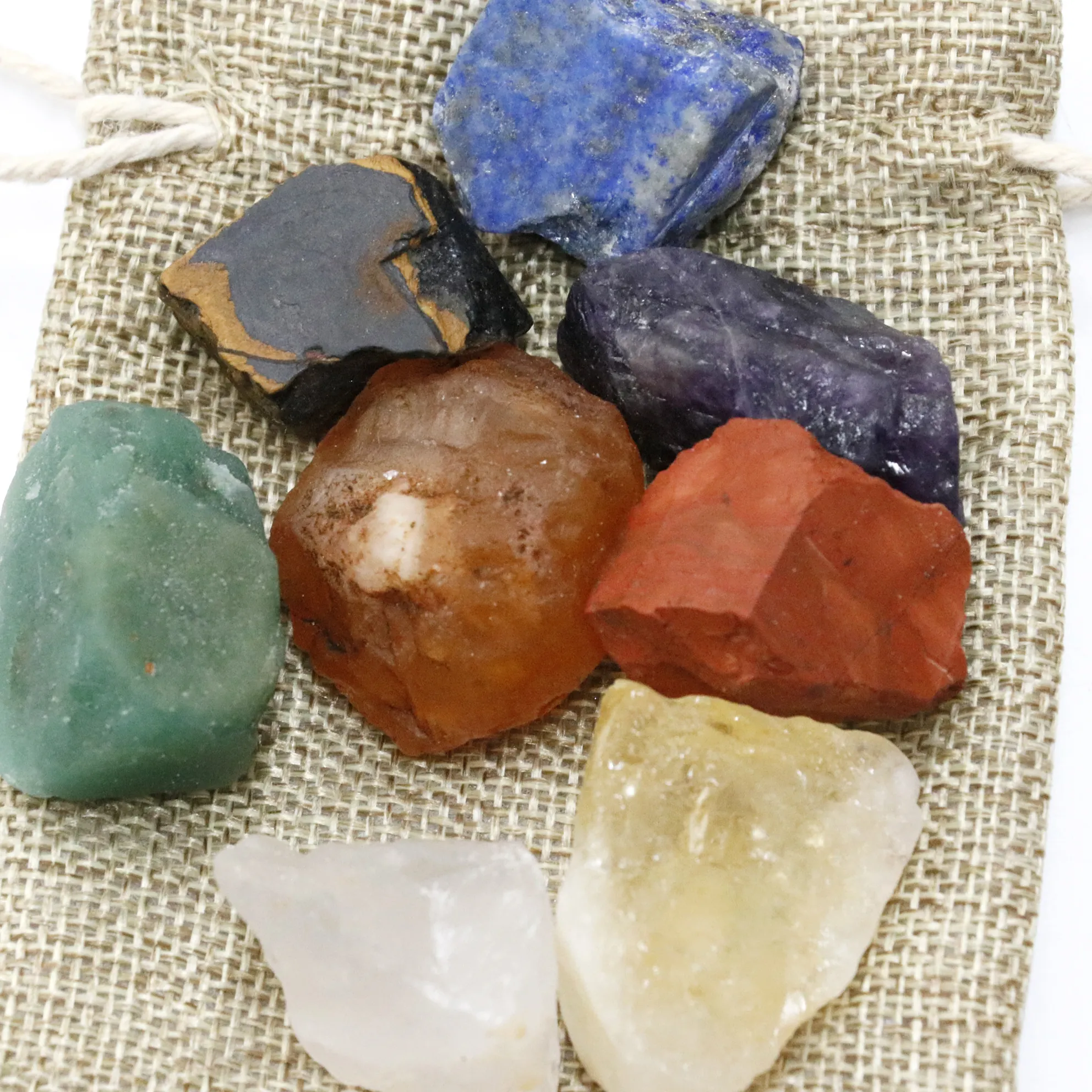 Pietra grezza all'ingrosso per Chakra Healing Products meditazione 7 Chakra Stone Set con confezione regalo