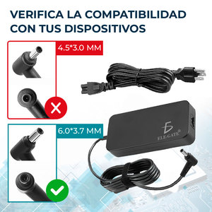 Cargador para portátil Ele-Gate 200W 20V 10A Punta de 6.0 x 3.7 mm Compatible con Asus - Product Image 5