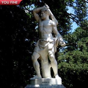 Youfine nhà máy bán mạnh tay trắng khắc cuộc sống có kích thước bằng đá cẩm thạch <span class=keywords><strong>Hercules</strong></span> giết Hydra chụp Cerberus bức tượng - Product Image 6