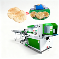 Machine d'emballage horizontale automatique à grande vitesse pour sacs en plastique et films, de qualité alimentaire, pour légumes, pain arabe et tortillas