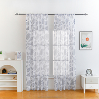 Rideaux de ferme à imprimés floraux de style nordique Simple Ins Oeillet Top Back Tab Boho Rideaux de fenêtre 2 panneaux pour la maison Salon
