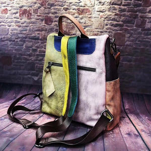 Bolso de Hombro Retro de Moda Andong para Mujer, Mochila de Cuero Vacuno Genuino con Efecto Desgastado, Bolsos y Mochilas para Mujer - Product Image 5