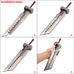 Haute qualité 34 cm finale de fantaisie jeu de rôle épées alliage assembler nuage Strifes épée porte-clés Cosplay accessoires - Product Image 5
