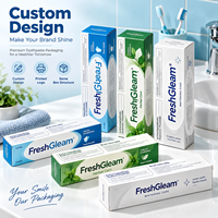 Boîte d'emballage personnalisée pour dentifrice et brosse à dents, boîte pliable en carton ivoire, boîte extérieure pour cadeau avec impression UV et laminage brillant
