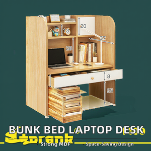 Bàn máy tính xách tay nhỏ cho sinh viên ký túc xá phòng ngủ trên giường tầng với tính năng lười biếng Bàn máy tính - Product Image 2