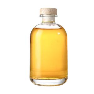 Vacío 250ml 500ml Whisky <span class=keywords><strong>Vodka</strong></span> Glass Gin Botellas Boston Bebidas redondas Botella alcohólica con corcho de madera - Product Image 1