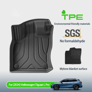 Tapis de sol TPE 100% écologiques + tapis de coffre + housses de dossier de siège pour VW <span class=keywords><strong>Tiguan</strong></span> L/<span class=keywords><strong>Allspace</strong></span> L Pro 2024 - Ajustement personnalisé 3D - Product Image 2