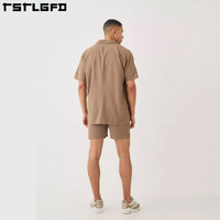 Ensembles de chemises et shorts de plage personnalisés pour hommes, tenue d'été de haute qualité, ensembles de chemises pour hommes, vêtements décontractés en lin, ensembles deux pièces