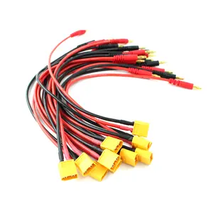 XT60 male female to 4mm banana plug RC power charging cables charger adapter cable