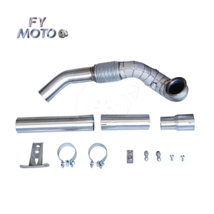 Downpipe da 3.5 ''per vw Golf MK7 MK7.5 GTI / <span class=keywords><strong>Seat</strong></span> Leon <span class=keywords><strong>Cupra</strong></span> 5F/RS 5E TFSI / A3 1.8T 2.0T 2013 + con scudo termico - Product Image 3