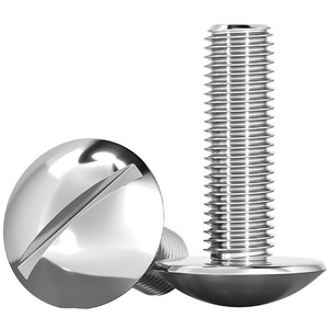 Slotted Mushroom Head Machine <b>Screws</b> 304 Stainless Steel M2 M2.5 <b>M3</b> M4 M5 M6 M8 Metric Standard Thread Grade A - Product Image 1