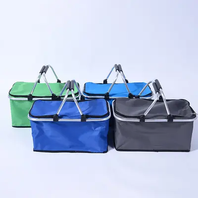 Foldable Picnic Custom Insulated Collapsible Picnic Basket Cooler Bags