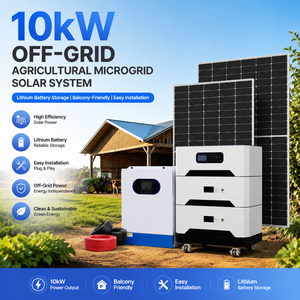 ระบบโซลาร์เซลล์ไมโครกริดสำหรับการเกษตรแบบออฟกริด 10 กิโลวัตต์ พร้อมแบตเตอรี่ลิเธียมสำรองไฟ ติดตั้งง่าย เหมาะสำหรับระเบียงบ้าน ประสิทธิภาพสูง 10 กิโลวัตต์/กิโลวัตต์ชั่วโมง - Product Image 3