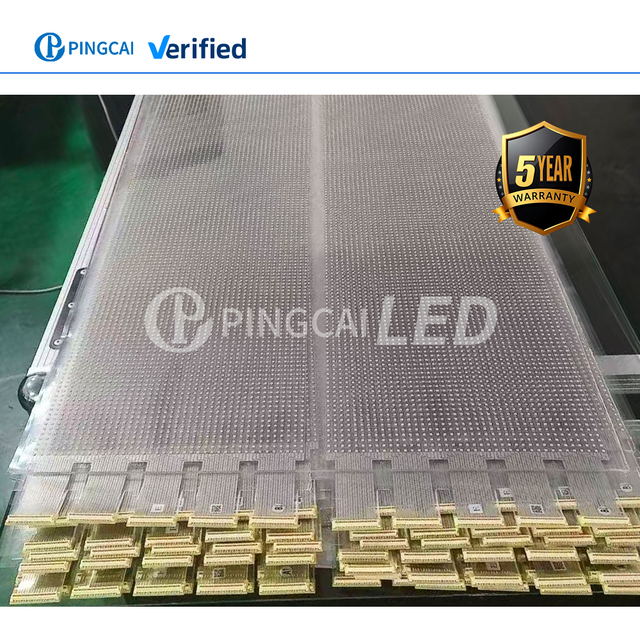 PINGCAI PH4-8 P6.5 PH5-10 P3.9-7.8 Transparent LED Film Screen Thin Film Display Screen LED Flexible Film Video Wall Screen