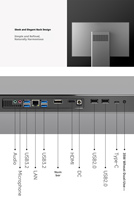 ZWBA NOUVEAU Ordinateur de bureau tout-en-un haut de gamme 24 pouces 1920x1080 IPS avec WIFI & BT 100% SRGB Win 10/11 300w Caméra