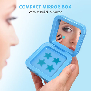 4 toppe colorate <span class=keywords><strong>Per</strong></span> scatola a forma di stella brufolo Patch con custodia in plastica con specchio - Product Image 2