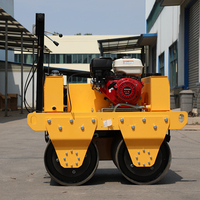 Compacteur vibrant à double tambour pour travaux lourds, mini-rouleau compresseur avec moteurs essence et diesel