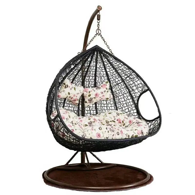 Standing Egg Chair Swing Pillow Black Hanging Chairs Balcony Ceiling Rocking Single Patio Swings