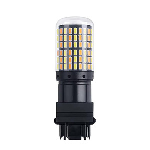 ไฟเบรค LED สวิตช์แบ็คแบบสองสี ขาว-เหลือง สำหรับรถยนต์ ADT DC 12V-28V สว่างพิเศษ 2880LM 168LEDs SMD-3014 1156 7443 3157 ระบบ Canbus - Product Image 3