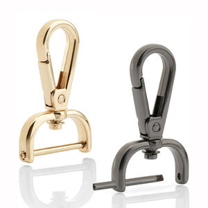 Mousqueton pivotant à visser en alliage de zinc pour sacs à main, sacs à dos, accessoires de <span class=keywords><strong>maroquinerie</strong></span> OEM ODM avec logo personnalisé - Product Image 1