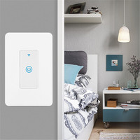 SIXWGH Interrupteur intelligent tactile WiFi Tuya, norme américaine, compatible Smart Life, Alexa, Google Home, avec minuterie, norme UL, 100V-240V